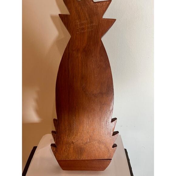 Signed Blair's Koa Wood Pineapple Cribbage Board Hawaii Carved Vintage - Picture 3 of 3